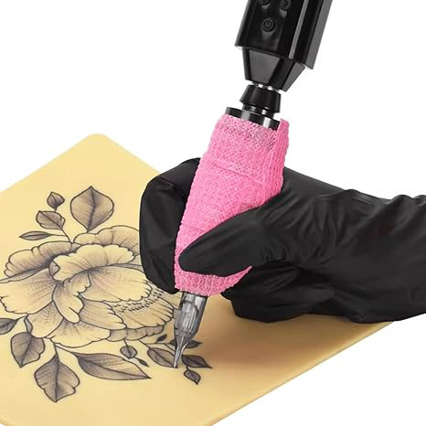 Envoltório autoadesivo da atadura coesa do aperto da tatuagem