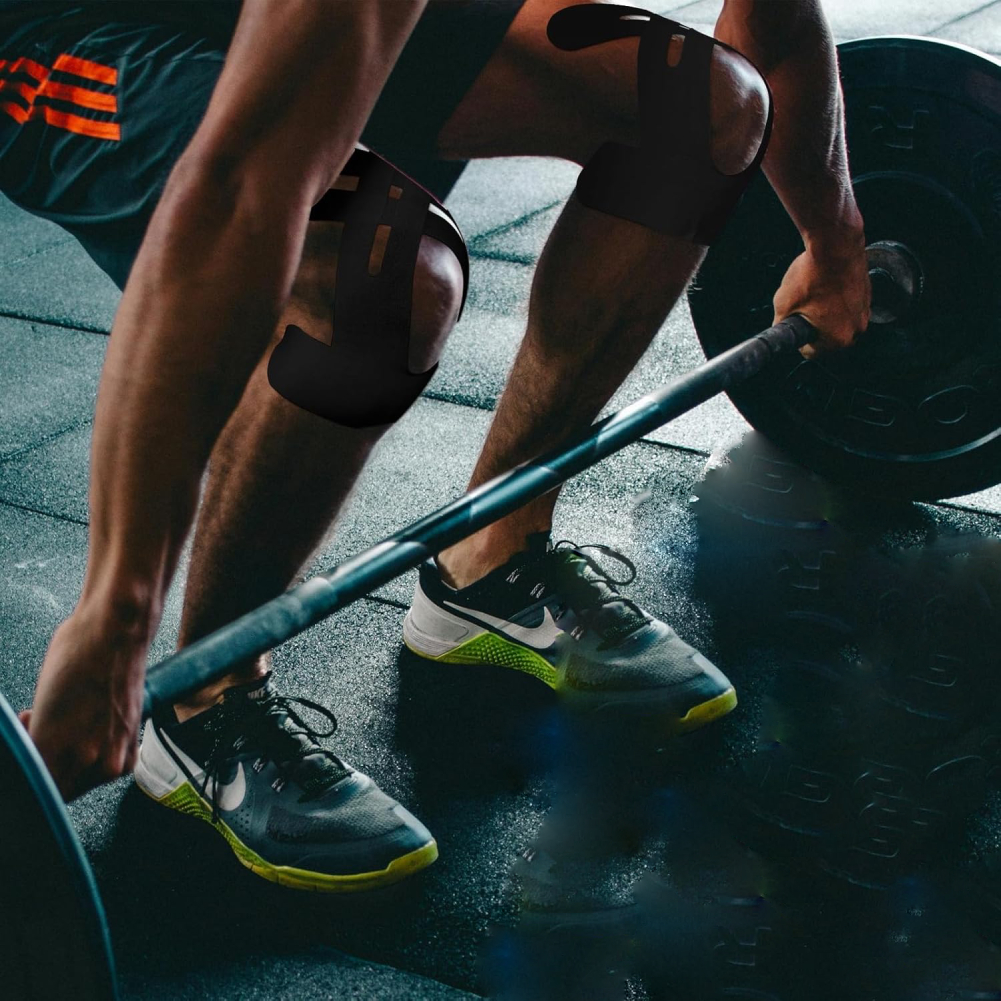 Adesivo muscular de fita cinesiológica pré-cortada para joelho