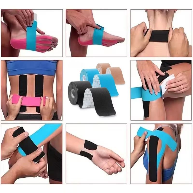Rolo de fita cinesiológica – fita esportiva à prova d'água para suporte muscular, conforto articular e recuperação (2,5 cm a 10 cm) Rolo de fita cinesiológica – fita esportiva à prova d'água para suporte muscular, conforto articular e recuperação (2,5 cm a 10 cm)